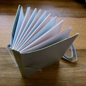12x17cm | 96p | Bookbinding leather + Arjowiggins Keykolor recycled paper | Longstitch binding 